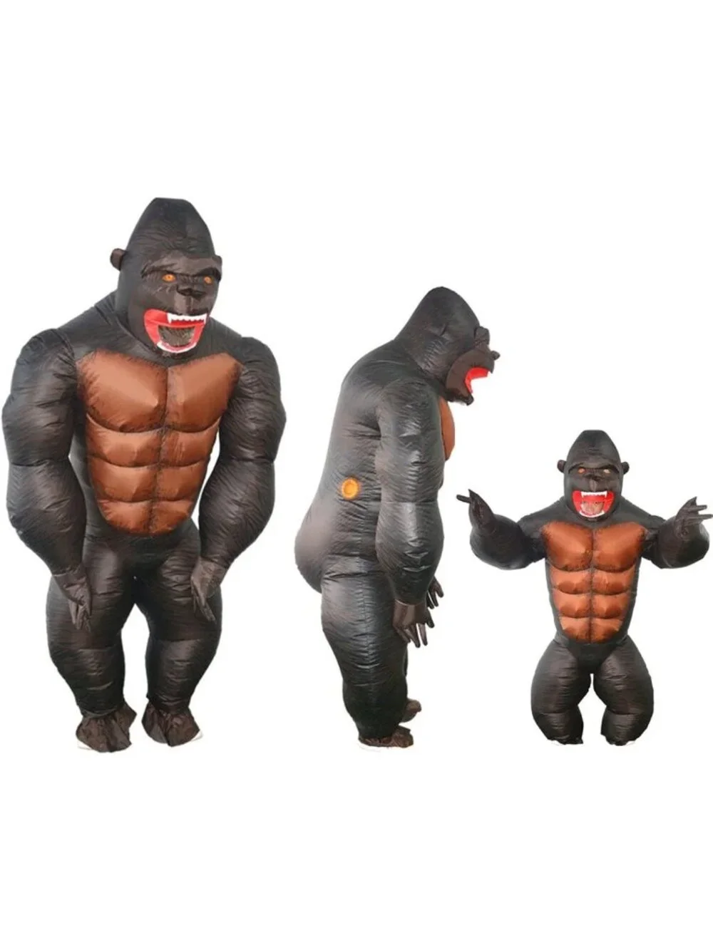Funny Inflatable Gorilla Costume for Adults & Kids - Perfect Halloween Outfit